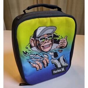 Hurley Monkey Skater Insulated Lunch Tote Bag Multicolor
